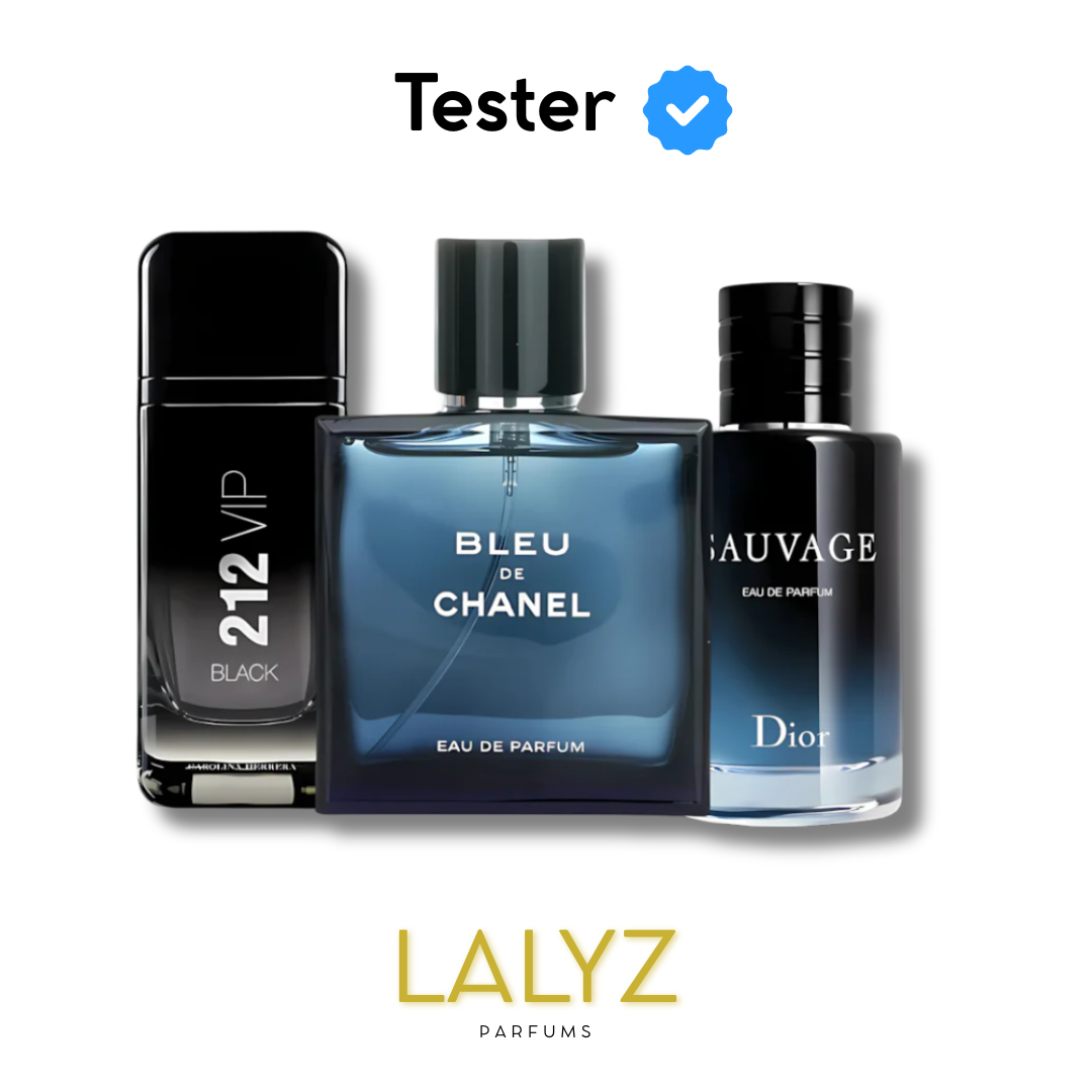 Combo de 3 Perfumes 212 VIP Black, Bleu de Chanel e Sauvage